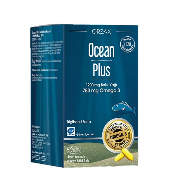Ocean Plus Omega 3 1200 mg 50 Kapsül ürün görseli 1