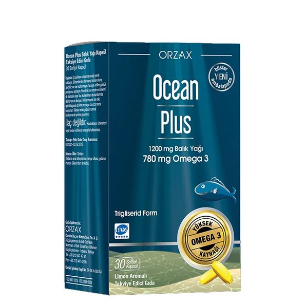 Ocean Plus Omega 3 1200 mg 30 Kapsül ürün görseli 1