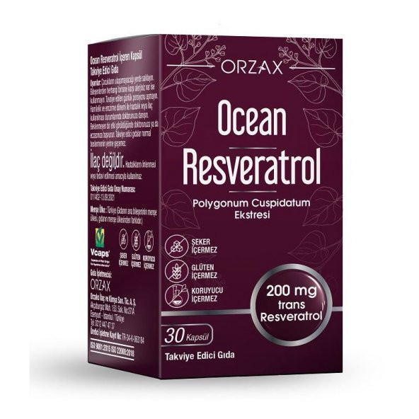Ocean Resveratrol 200 mg 30 Kapsül ürün görseli 1