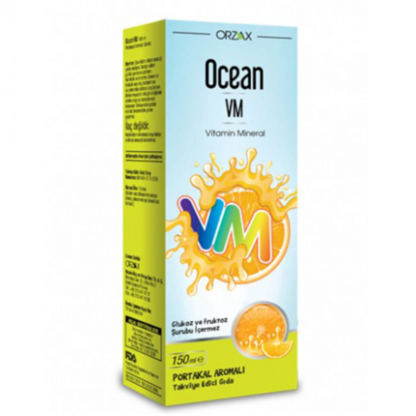 Ocean VM Vitamin Mineral Şurup Portakal Aromalı 150 ml ürün görseli 1