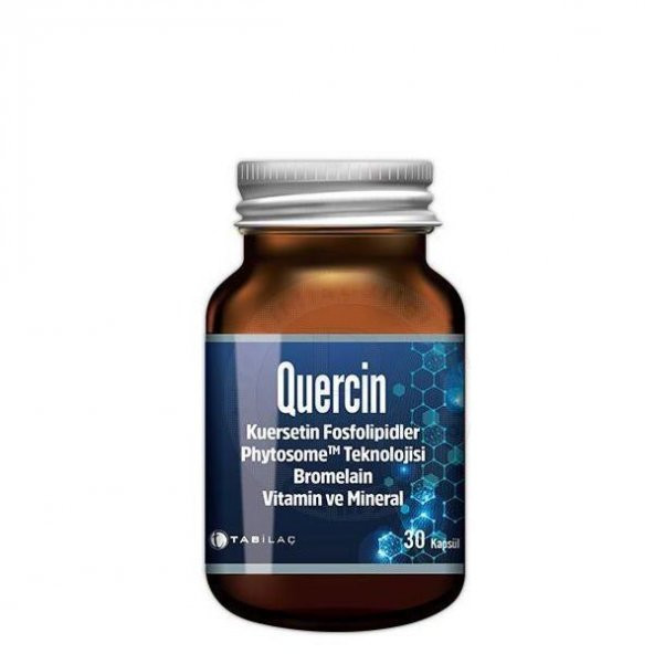 Quercin Kuersetin Fosfolipitler Bromelain Vitamin ve Mineral 30 Kapsül ürün görseli 1