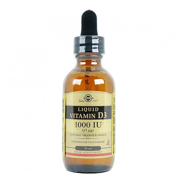 Solgar Liquid Vitamin D3 1000 IU 59 ml ürün görseli 1