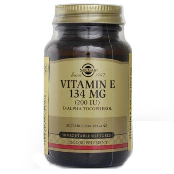 Solgar Vitamin E 200 IU 50 Kapsül ürün görseli 1