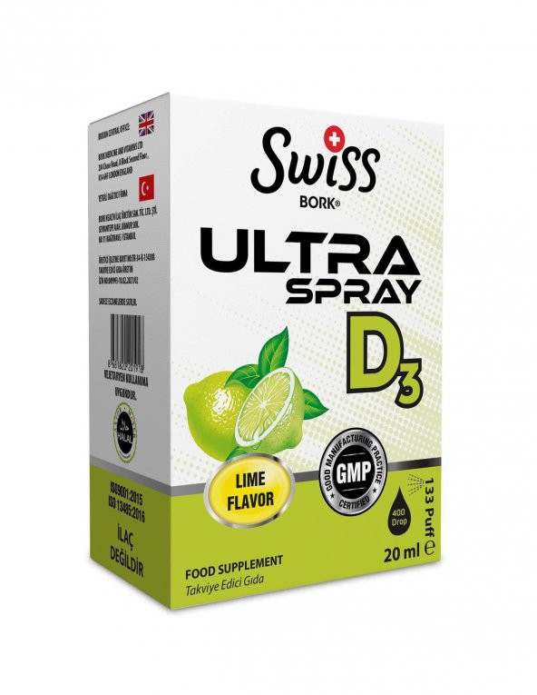 Swiss Bork Ultra D3 Sprey 20 ml ürün görseli 1