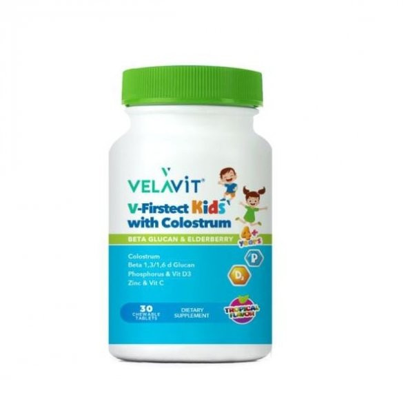 Velavit V-Firstect Kids with Colostrum Takviye Edici Gıda 30 Kapsül ürün görseli 1