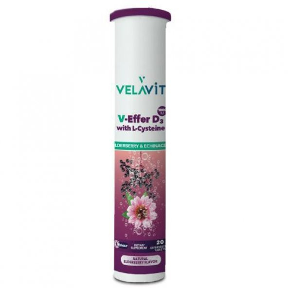 Velavit V-Effer D3 with L-Cysteine 20 Efervesan Tablet ürün görseli 1