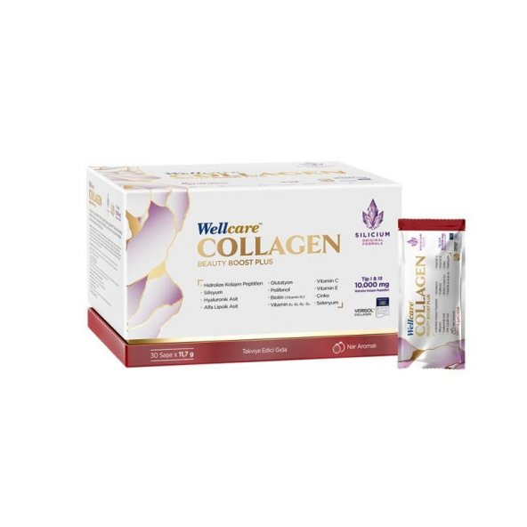 Wellcare Collagen Beauty Boost Plus 10.000 mg Nar Aromalı 30 Saşe ürün görseli 1