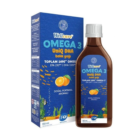 Wellcare Omega 3 Doğal Portakal Aromalı Balık Yağı 150 ml ürün görseli 1