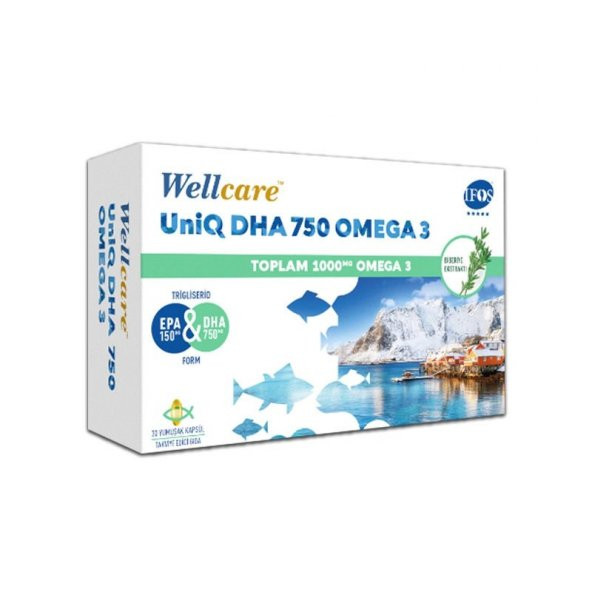 Wellcare Uniq Omega 3 Balık Yağı 750 mg 30 Kapsül ürün görseli 1