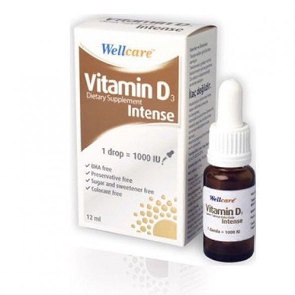 Wellcare Vitamin D3 Intense 1000IU 12ml Damla ürün görseli 1