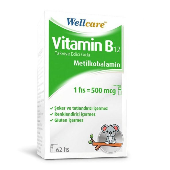 Wellcare Vitamin B12 500 mcg Sprey 5 ml ürün görseli 1