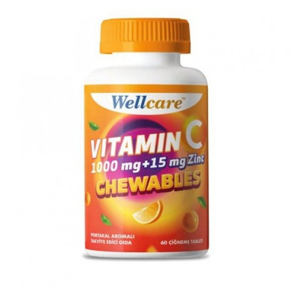 Wellcare Vitamin C 1000Mg + Çinko 15 mg 60 Tablet ürün görseli 1