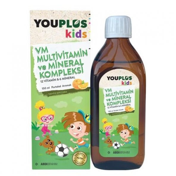 Youplus Kids VM Multivitamin ve Mineral Kompleksi 150 ml ürün görseli 1