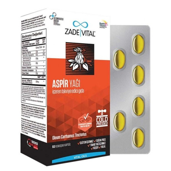 Zade Vital Aspir Yağı 60 Yumuşak Kapsül ürün görseli 1