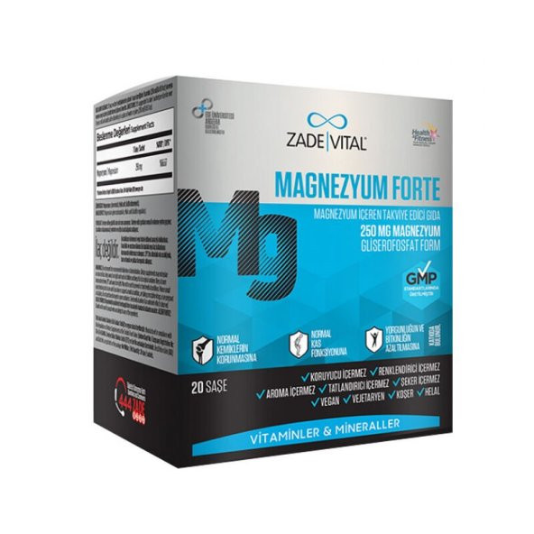 Zade Vital Magnezyum Forte 20 Saşe ürün görseli 1