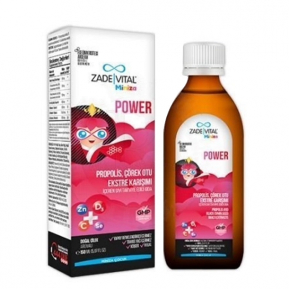 Zade Vital Miniza Power Sıvı Takviye Edici Gıda 150 ml ürün görseli 1