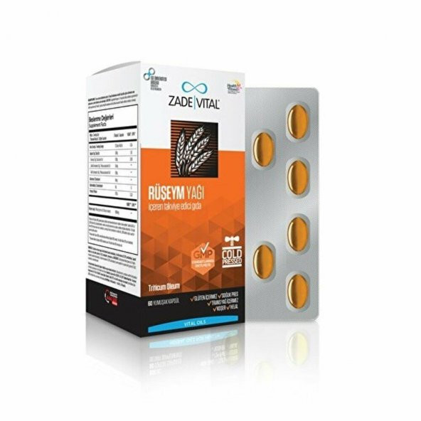 Zade Vital Ruşeym Yağı 60 Yumuşak Kapsül ürün görseli 1