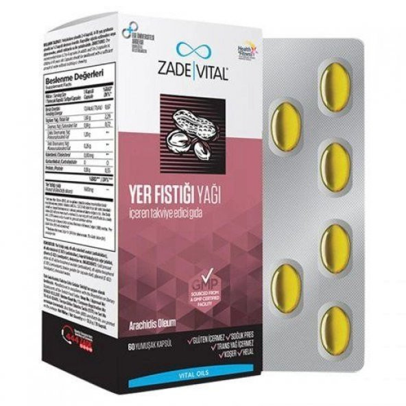 Zade Vital Yer Fıstığı Yağı 60 Yumuşak Kutu Kapsül ürün görseli 1