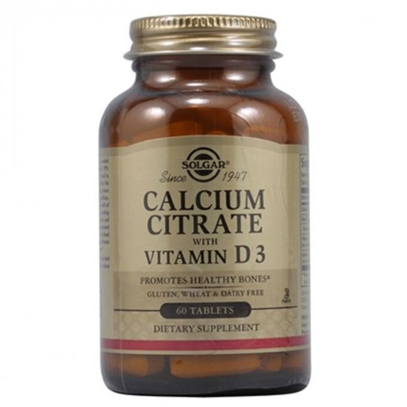 Solgar Calcium Citrate with Vitamin D3 60 Tablet ürün görseli 1
