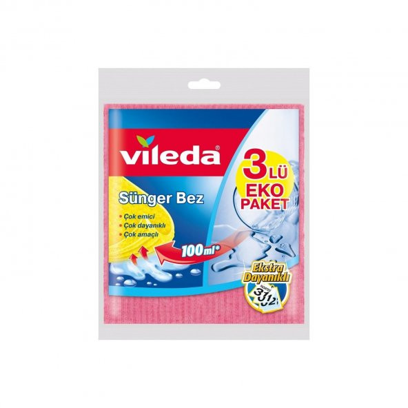 Vileda Doğada Çözünebilir 3lü Sünger Bez ürün görseli 1