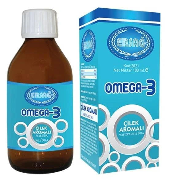 Ersağ Omega 3 Sıvı Gıda Takviyesi, Çilek Aromalı ürün görseli 1