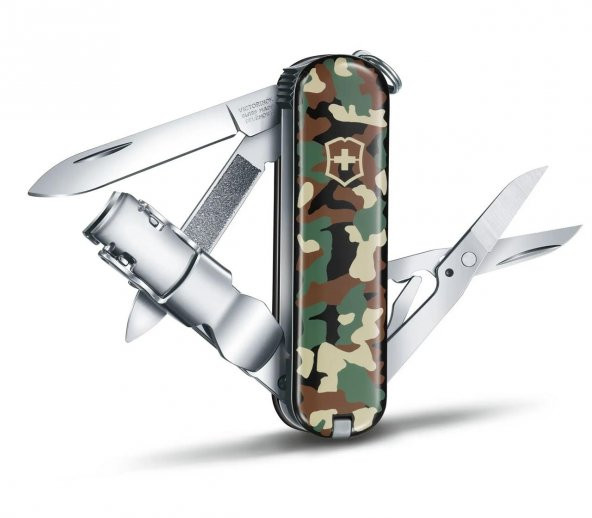 Victorinox 0.6463.94 NailClip 580 Kamuflaj Desenli Tırnak Makaslı Çakı ürün görseli 1