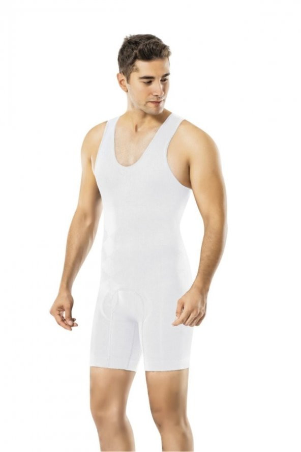 Formfit 6955 Erkek Tam Boy Toparlayıcı Korse ( Beyaz Renk) ürün görseli 1