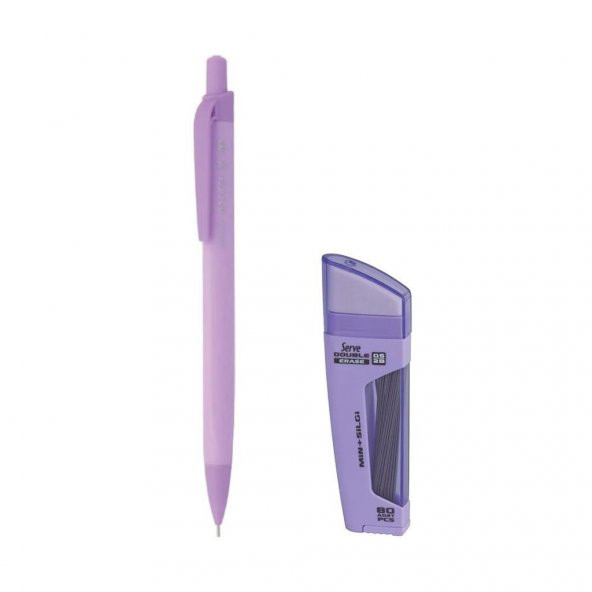Gıpta Pastel-X Mekanik Uçlu Versatil Kalem 0.7 mm Pastel Mor - Serve Double Silgi+Min Uç 0.7 mm ürün görseli 1