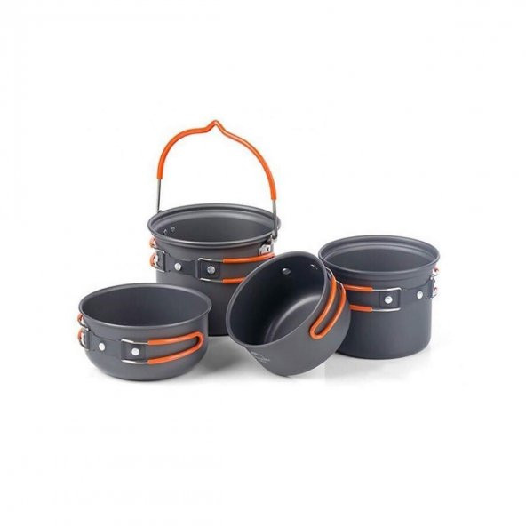 Naturehike 4IN1 Ultralight 2-3 Kişilik Kamp Yemek Pişirme Seti ürün görseli 1