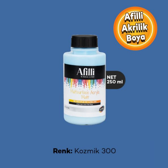 Afilli Kozmik 300 Su Bazlı Ev Bakım Ve Hobi Boyası 250 ML ürün görseli 1