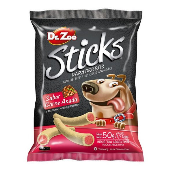 Dr.zoo Sticks Izgara Biftekli Köpek Ödülü 50gr ürün görseli 1
