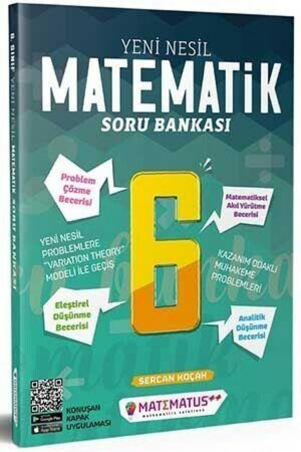 6. Sınıf Matematik Yeni Nesil Soru Bankası Matematus Yayınları ürün görseli 1