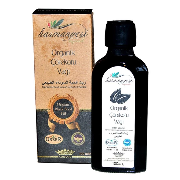 Harmanyeri Organik Çörekotu Yağı 100 ML Soğuk Sıkım Çörek Otu ürün görseli 1
