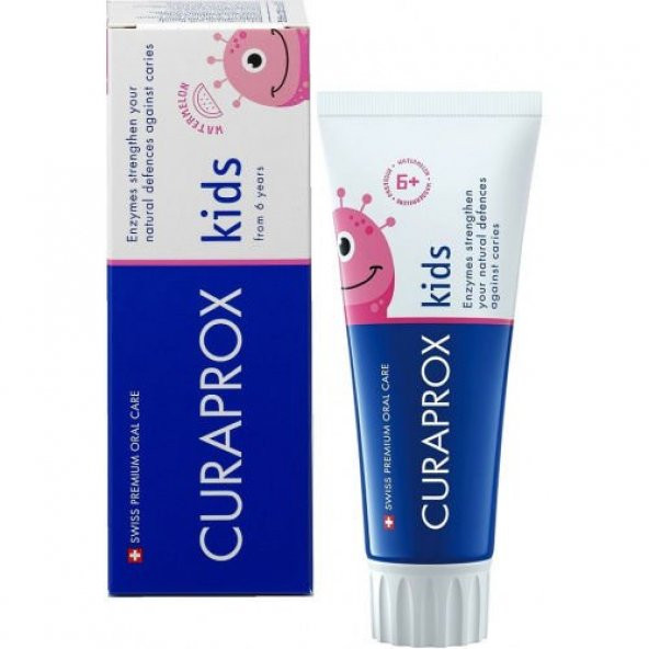 Curaprox Enzycal Kids Diş Macunu Karpuzlu 60 ml Florür 6 yaş üstü ürün görseli 1