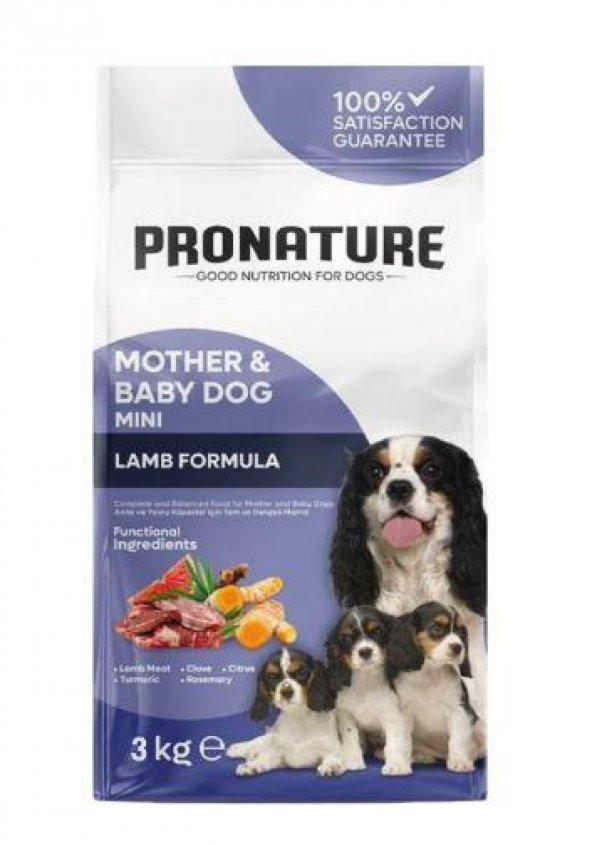 Pronature Mother & Baby Kuru Köpek Maması (Mini) Kuzu Etli 3 Kg ürün görseli 1