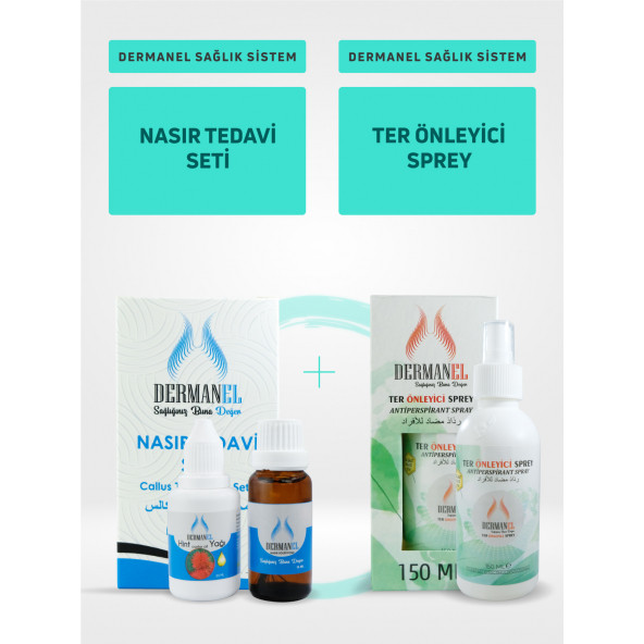 Dermanel Nasır Tedavi Seti+Dermanel Ter Önleyici Sprey ürün görseli 1