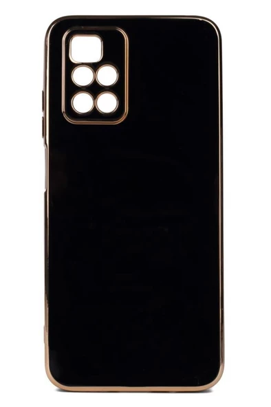 Xiaomi Redmi 10 2022 Kılıf Kamera Korumalı Altın Kenar Tasarım Silikon ürün görseli 1