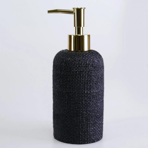 By Selim Natural 5 Parça Polyester Banyo Seti Siyah - Resim 2
