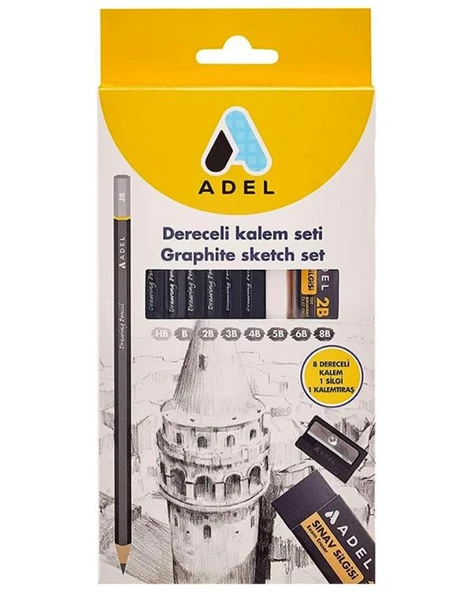 Adel 10 Parça Dereceli Kalem Seti ürün görseli 1