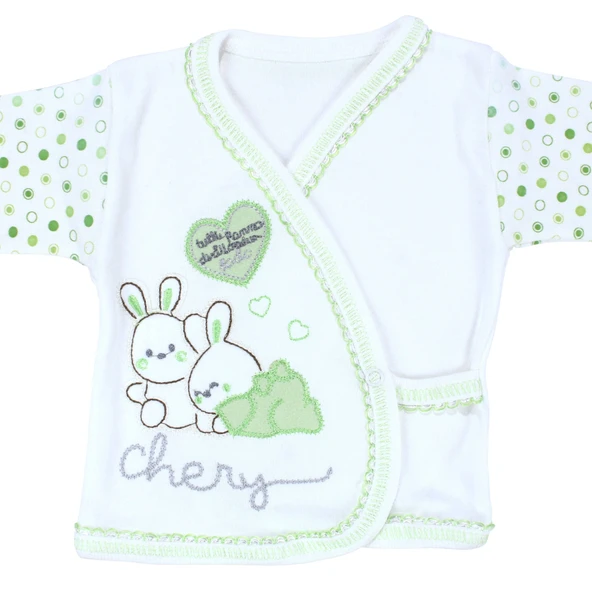 Chery Yeşil 7 li Bebek Hastane Çıkış Seti - Resim 8