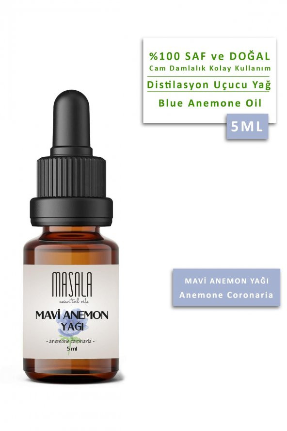 Masala Saf Mavi Anemon Yağı 5 ml. (Blue Anemon Essential Oil) ürün görseli 1