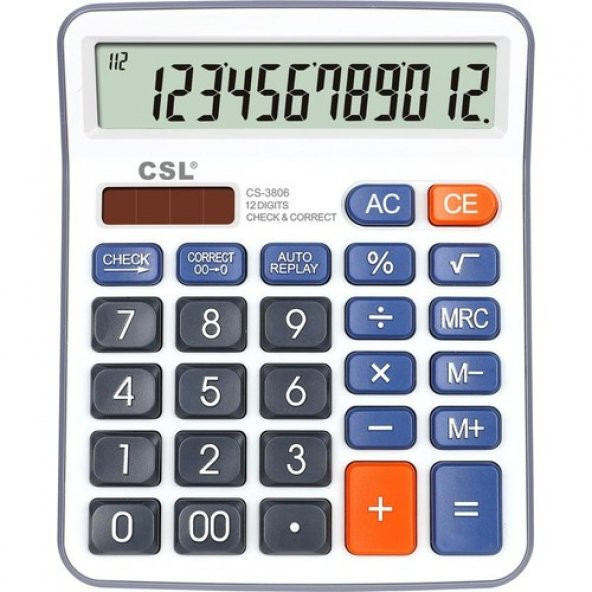 CSL CS-3806 12 Hane Masa Tipi Hesap Makinesi ürün görseli 1