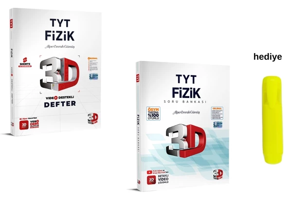 3D Yayınları Tyt Video Destekli Fizik Defter ve Soru Bankası Seti ürün görseli 1