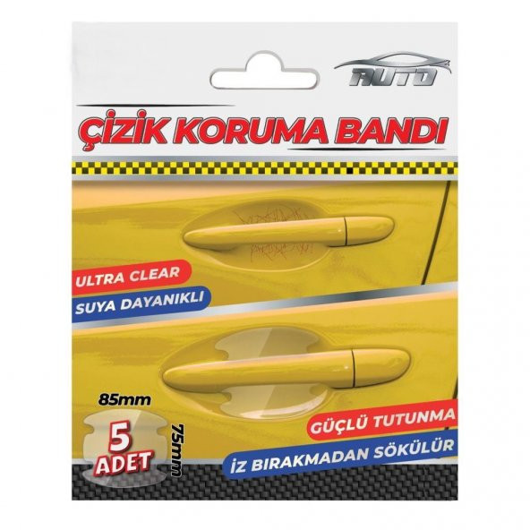 Oto Kapı Tutamaç İç Kısım Çizik Koruma Bandı 5Adet ürün görseli 1