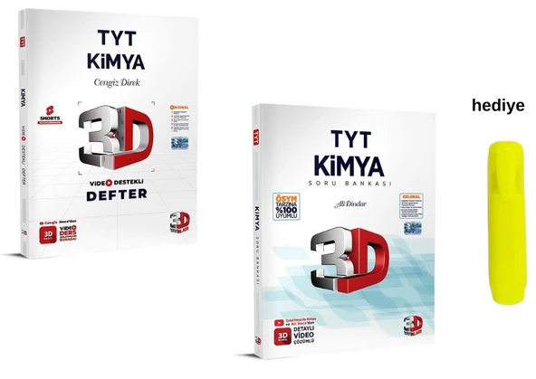 3D Yayınları Tyt Video Destekli Kimya Defter ve Soru Bankası Seti ürün görseli 1