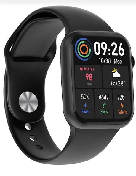 T500 + Pro Smart Watch Bluetooth Çağrı Apple & Android Uyumlu Akıllı Saat-siyah ürün görseli 1