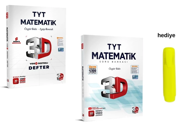 3D Yayınları Tyt Video Destekli Matematik Defter ve Soru Bankası Seti ürün görseli 1