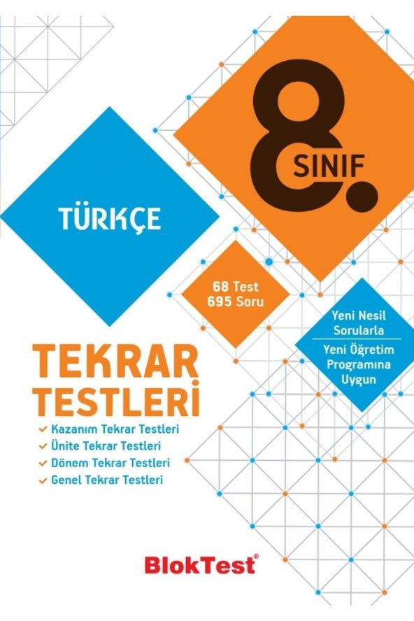 8. Sınıf Lgs Türkçe Tekrar Testleri 2021-2022 ürün görseli 1