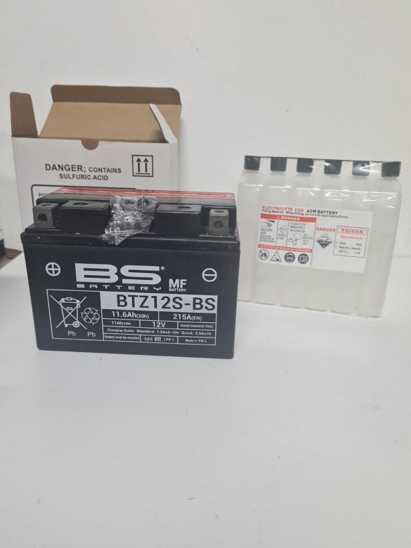 Bs Btz12s-Bs 2000-2007 Honda XL 650 Transalp Uyumlu Akü Sulu Akü ürün görseli 1