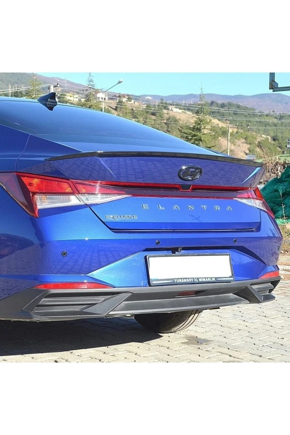 Hyundai Elantra 2021+ Uyumlu Piano Black Bagaj Üstü Spoiler ürün görseli 1